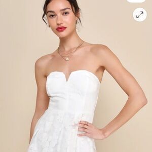 Lulu's White Strapless Mini Dress